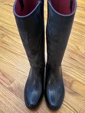 Tommy Hilfiger Black Tall Rain Boots
